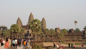 Tourists at Angkor Wat Cambodia